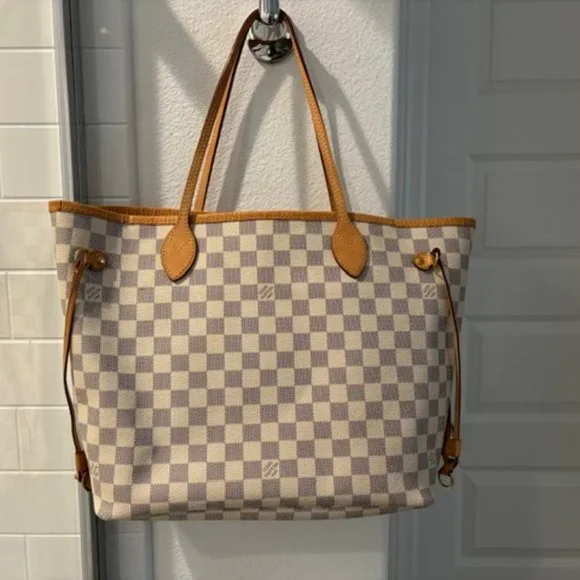 Louis Vuitton Damier Azur Neo Neverfull MM Rose Ballerine - Picture 2 of 15